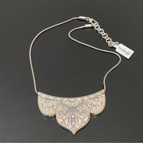 Retired BRIGHTON Casablanca Palace Reversible Silvertone Short Collar Necklace - Picture 3 of 15